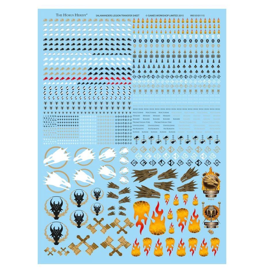 SALAMANDERS LEGION TRANSFER SHEET (GW DIRECT)