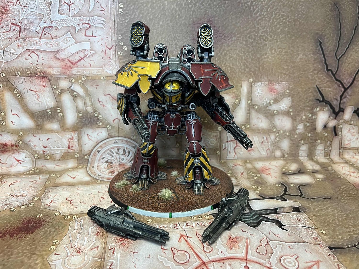Adeptus Titanicus: Warlord Titan with Volcano Cannons and Apocalypse Missile Launchers or Laser Blasters