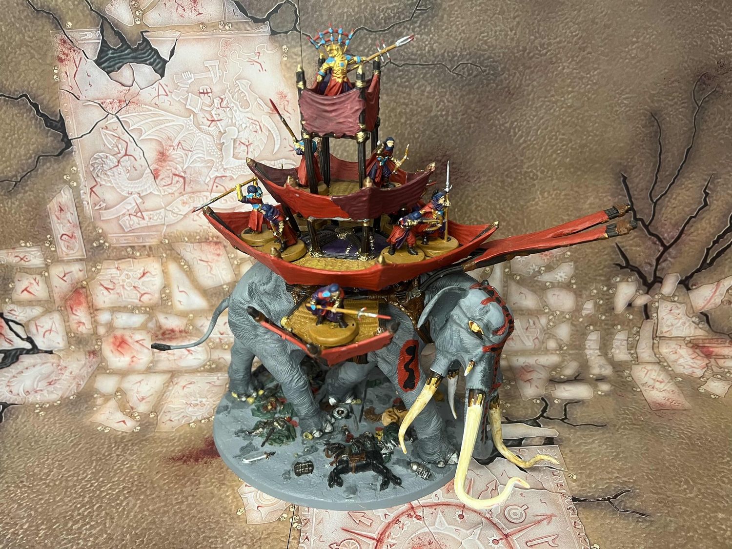Middle-Earth: War Mumak of Harad (5 warriors w/ bow &amp; 5 w/ spear)