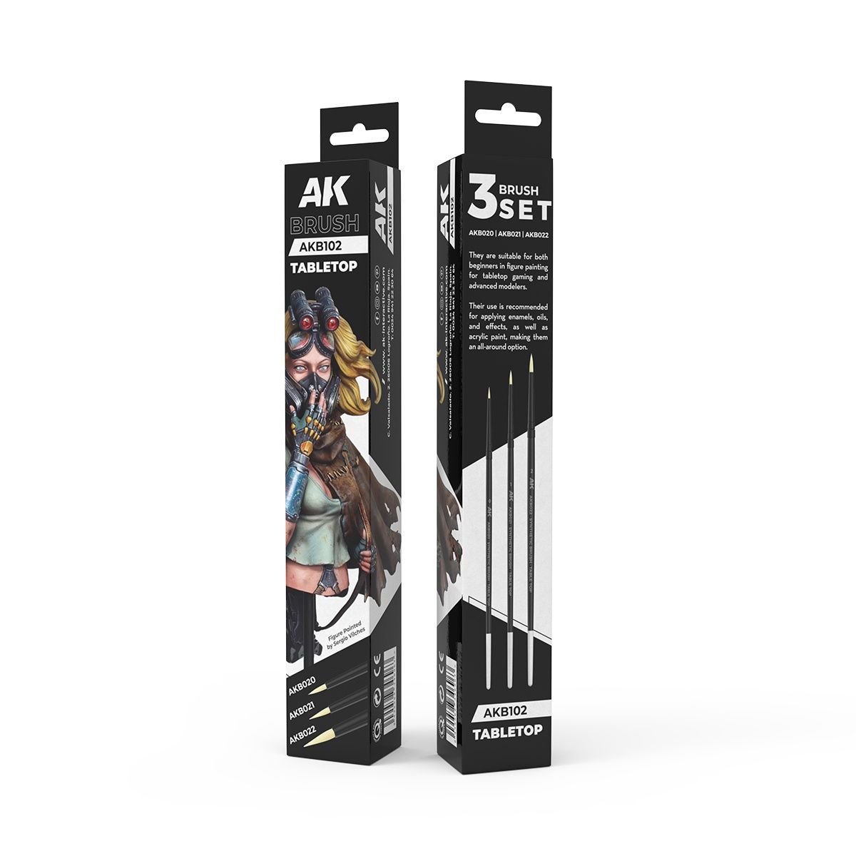 AK: Tabletop Synthetic Brushes Set