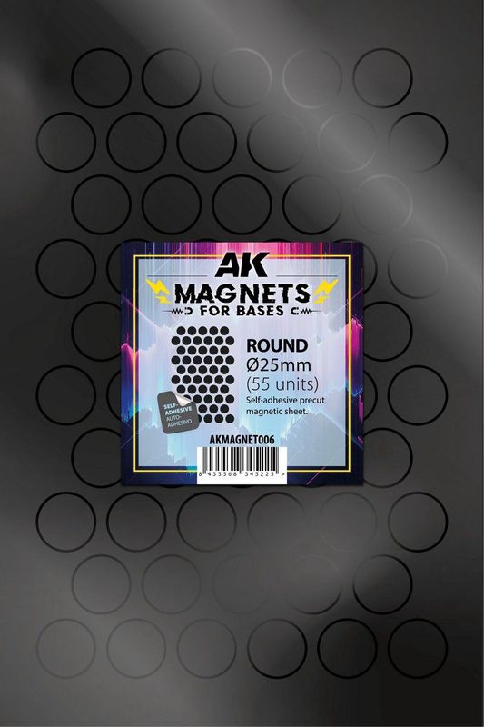 AK Precut Magnets: Round 25mm - 55 Units