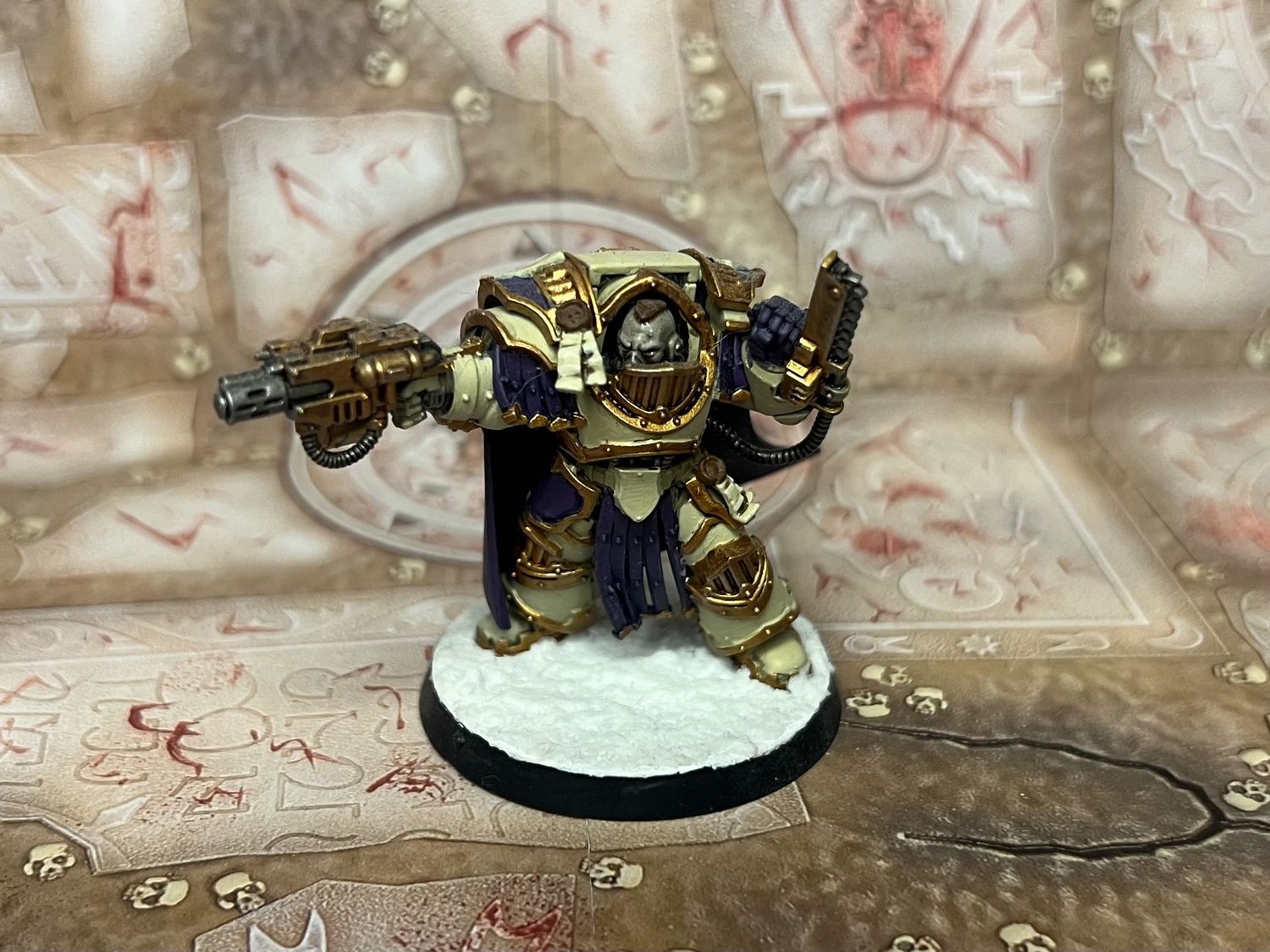 Horus Heresy: Cataphractii Praetor, Name: Bone &amp; Purple