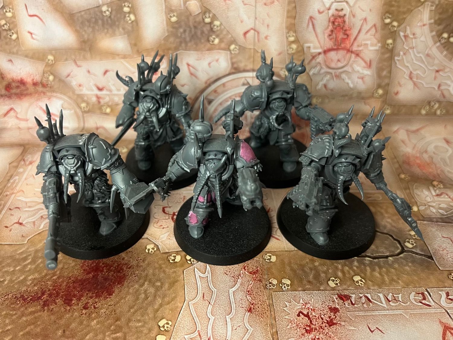 Chaos Space Marines: Terminators (x5), Name: Terminators (built)