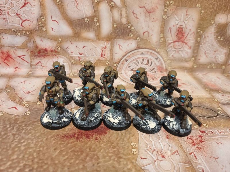 T'au Empire: Fire Warrior Strike Team (D'yanoi Sept)