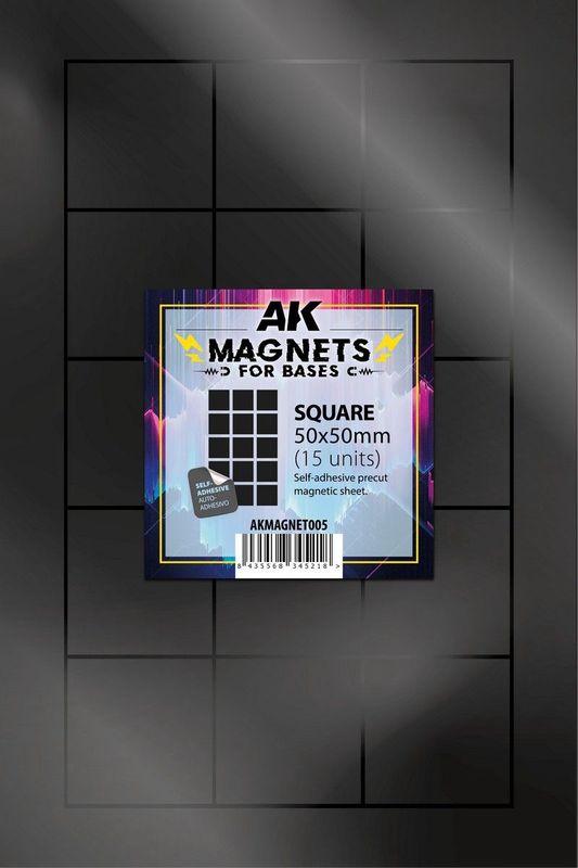 Precut Magnets: Square 50x50mm - 15 Units