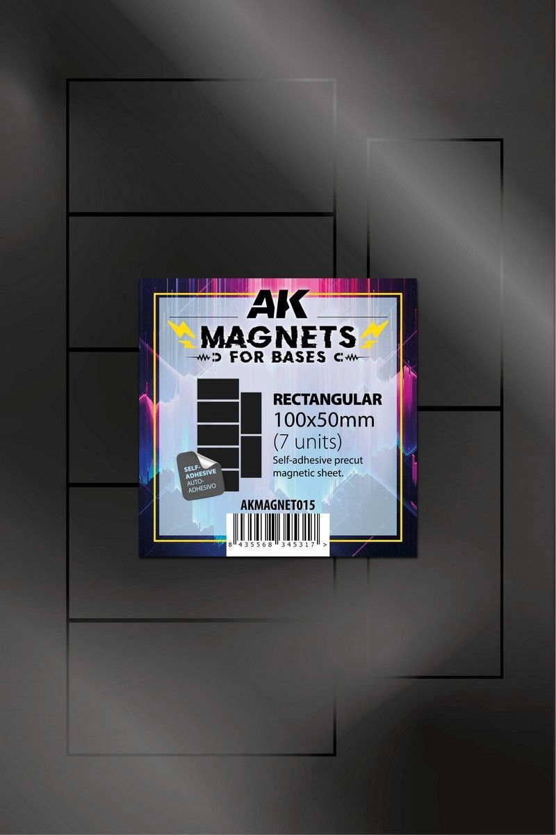 Precut Magnets: Rectangular 100x50mm - 7 Units
