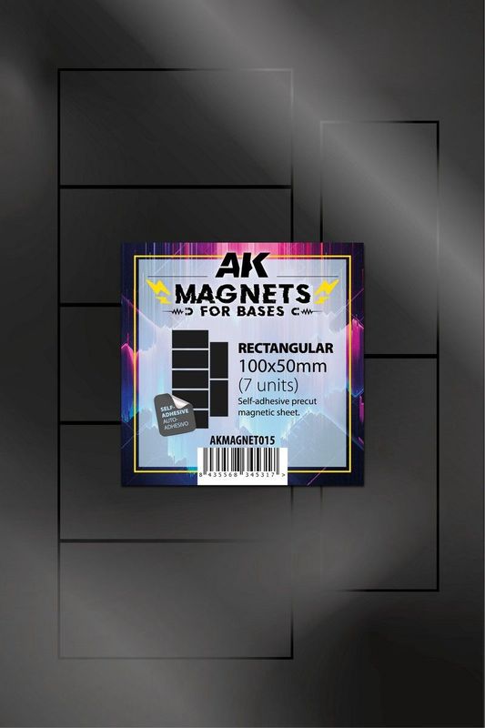 Precut Magnets: Rectangular 100x50mm - 7 Units