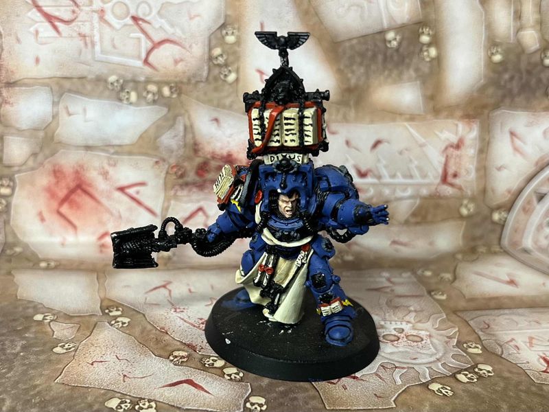 Space Marines: Metal Librarian in terminator armour