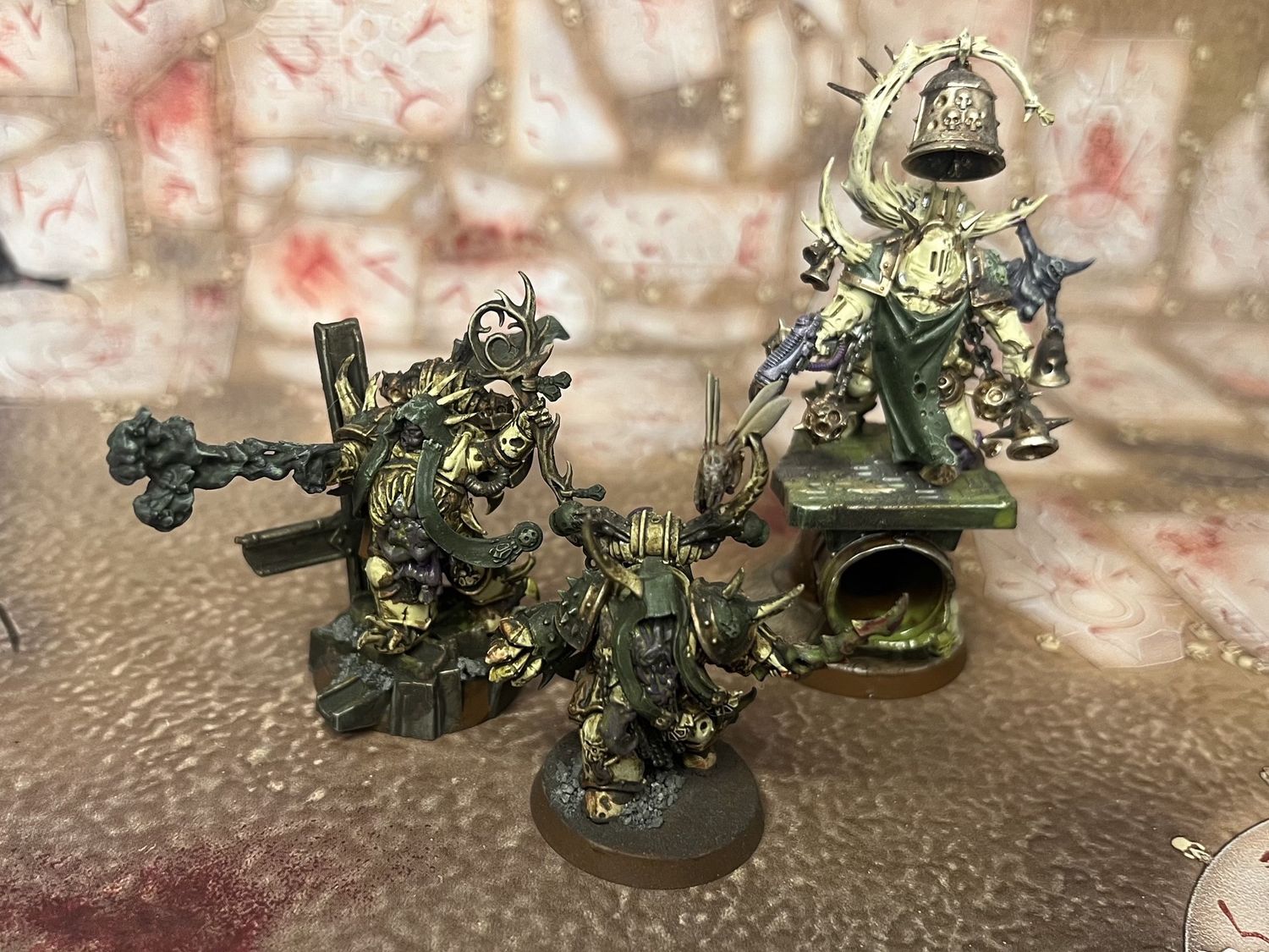Death Guard: Malignant Plaguecaster, Noxious Blightbringer, and Plague Marine Champion, Name: Trio 1