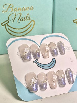 Blue Coffin Flower French Tip