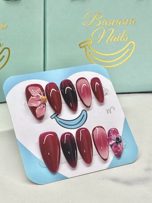 Red 3D Flower Almond