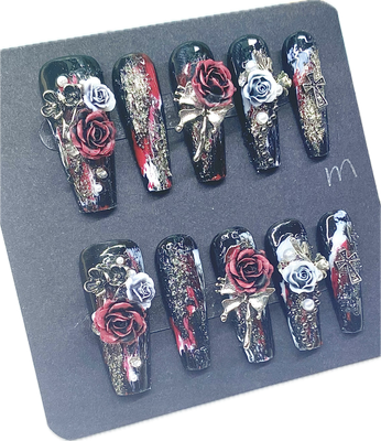 Black Rose Coffin