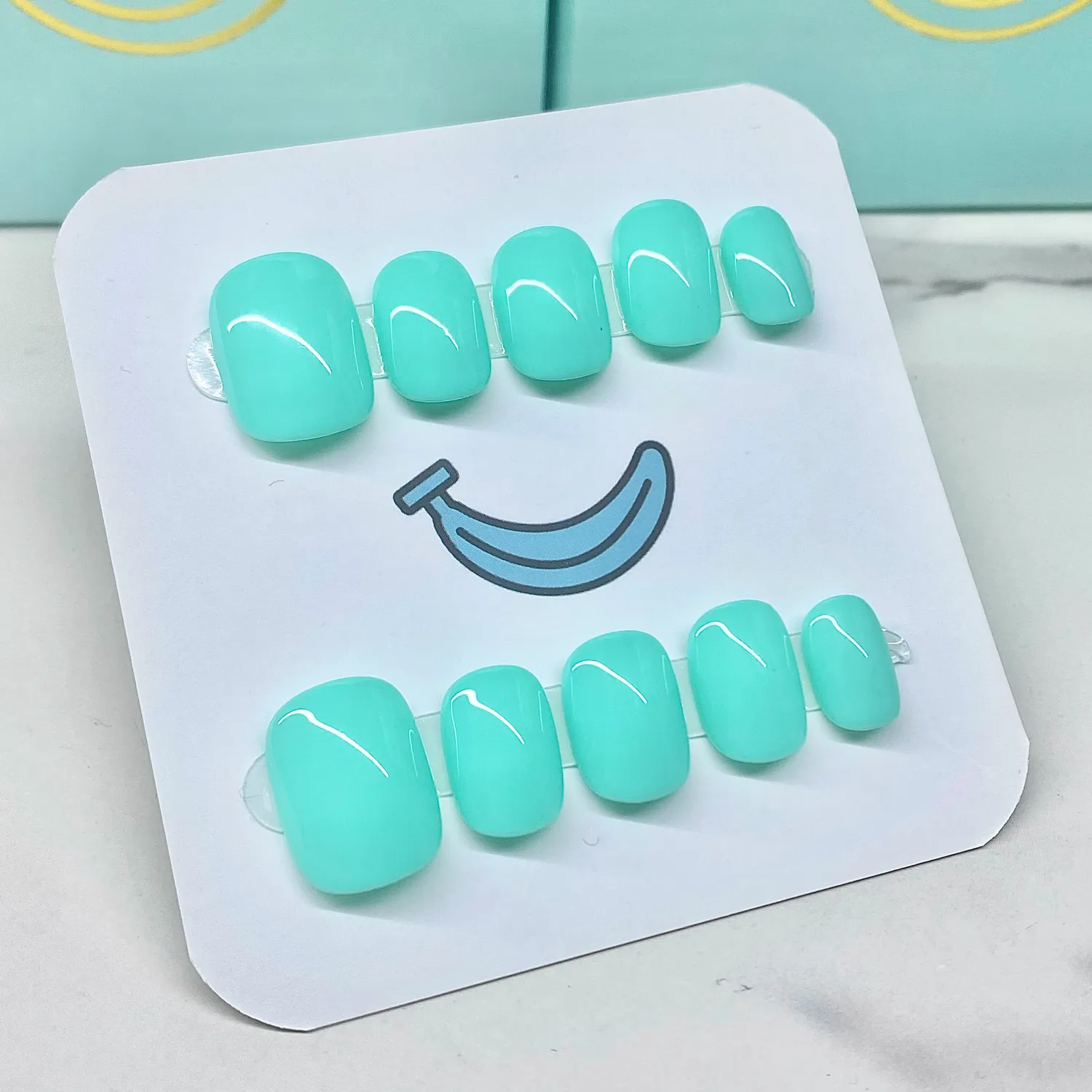 Teal  Squoval