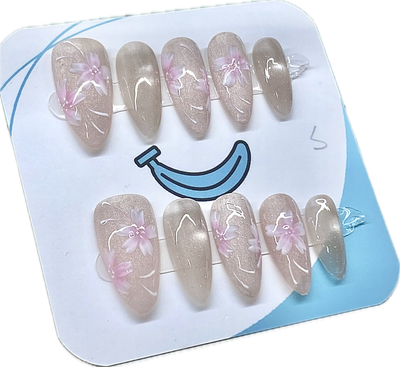 Natural Cat Eye Floral Almond