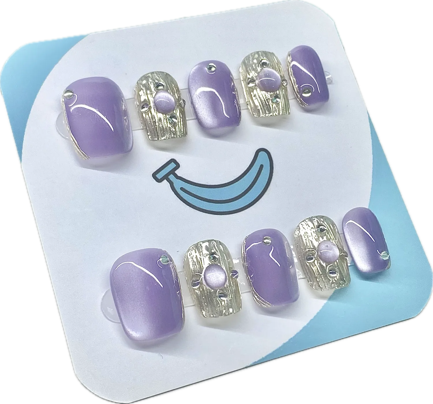 Purple with metallic Squoval