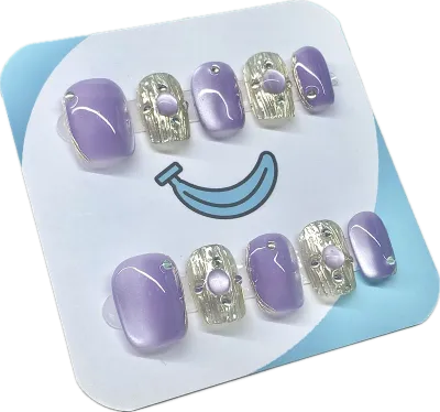 Purple with metallic Squoval
