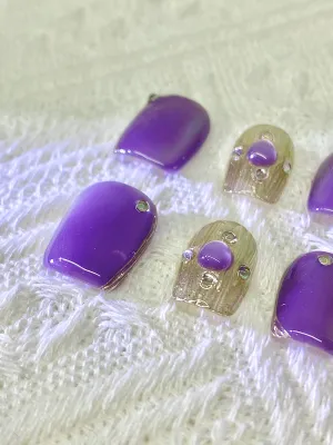 Purple with metallic Squoval