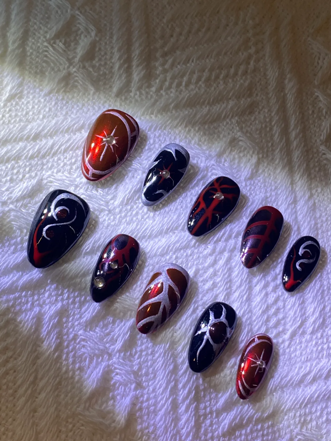 Black and Red Almond