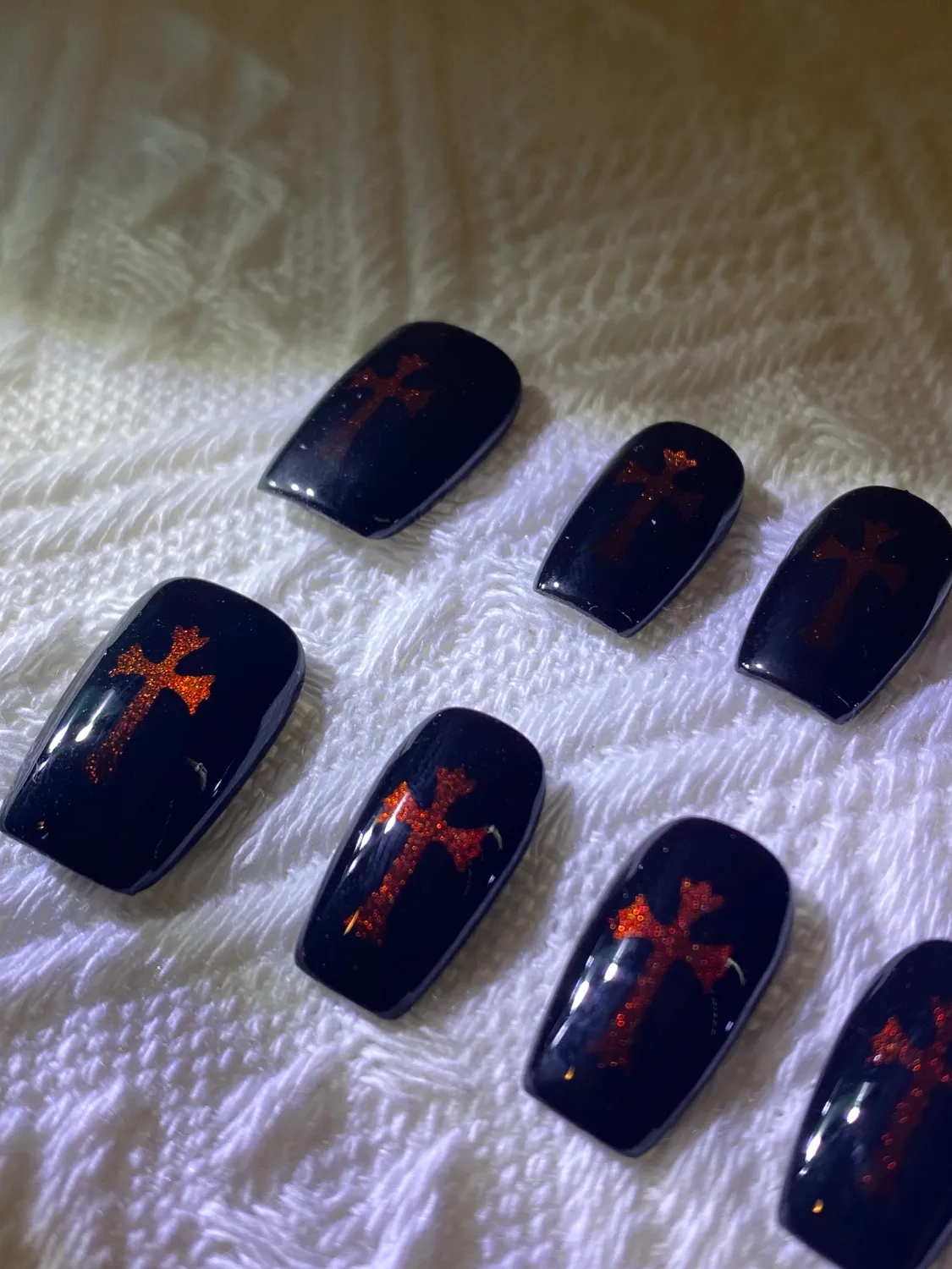 Black and Red Cross Coffin