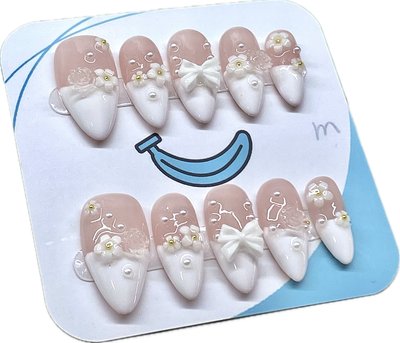 White Flower French Tip