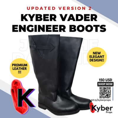 Kyber Vader Engineer Leather Boots