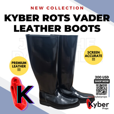 Kyber Revenge of The Sith Vader Leather Boots