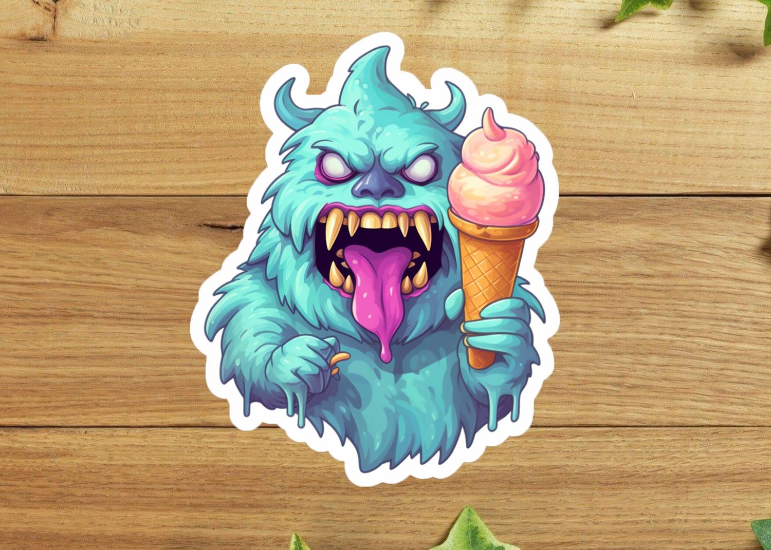 Blue Ice Cream Monster