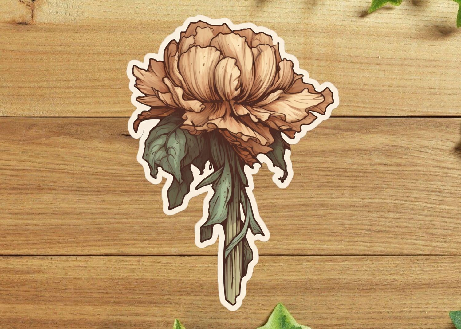 Wilting Peony Sticker