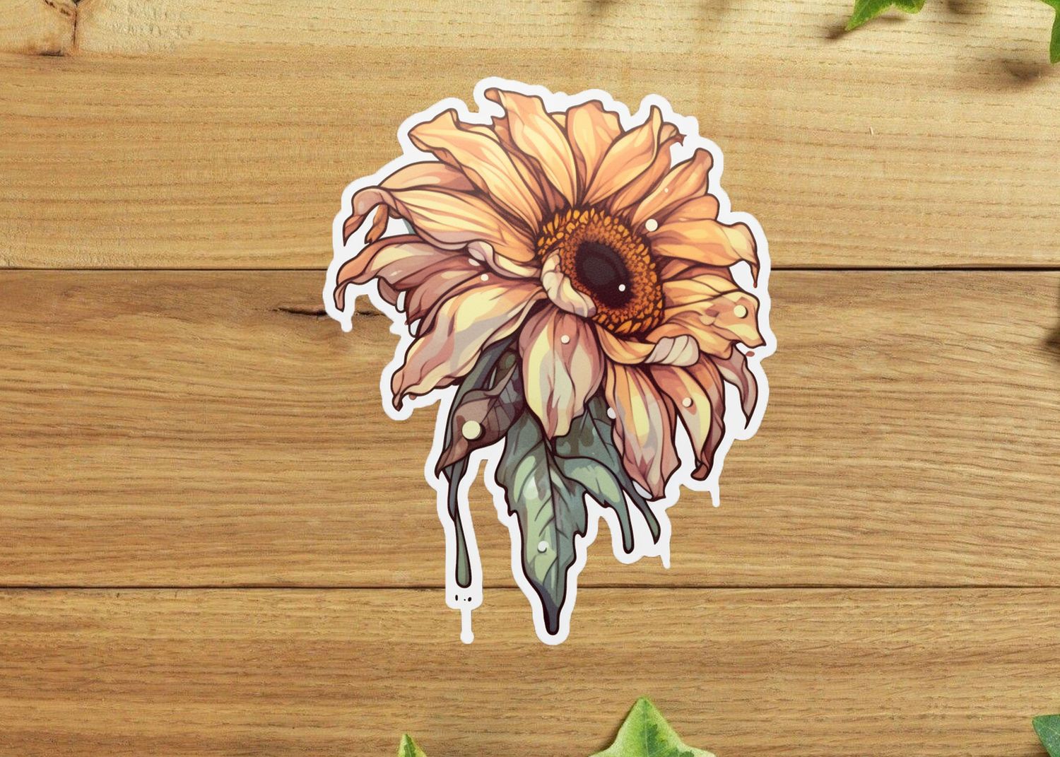 Wilting Sunflower Sticker