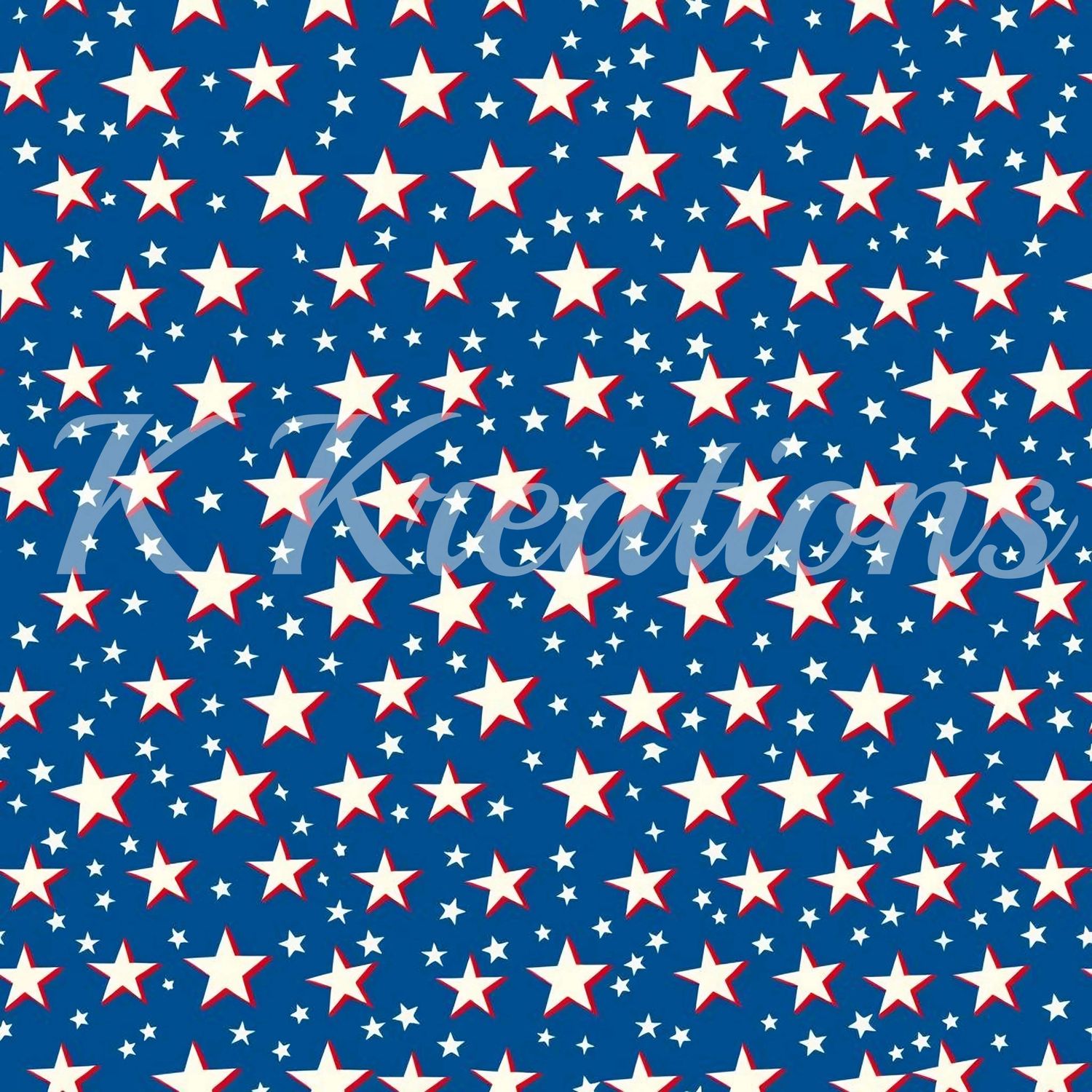 Tiny Red, White and Blue Stars