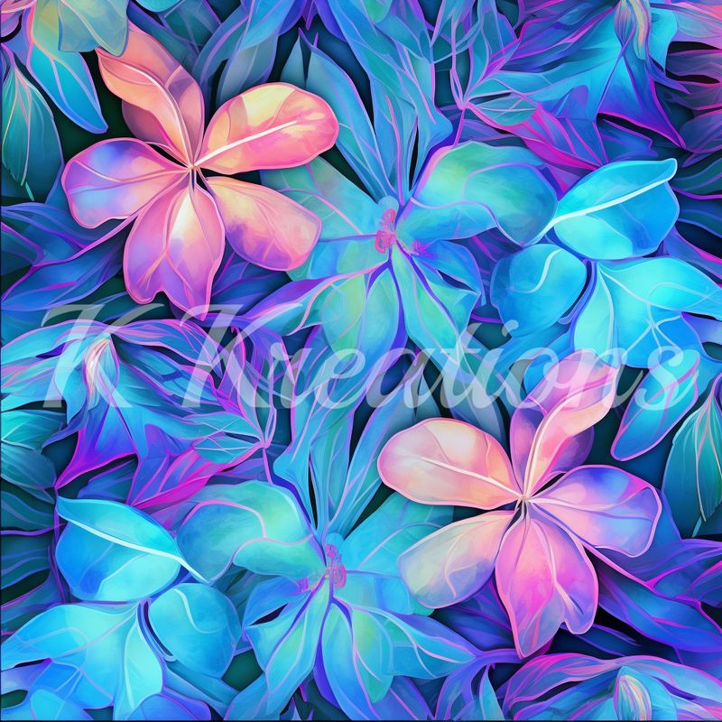 Neon Tropical Floral
