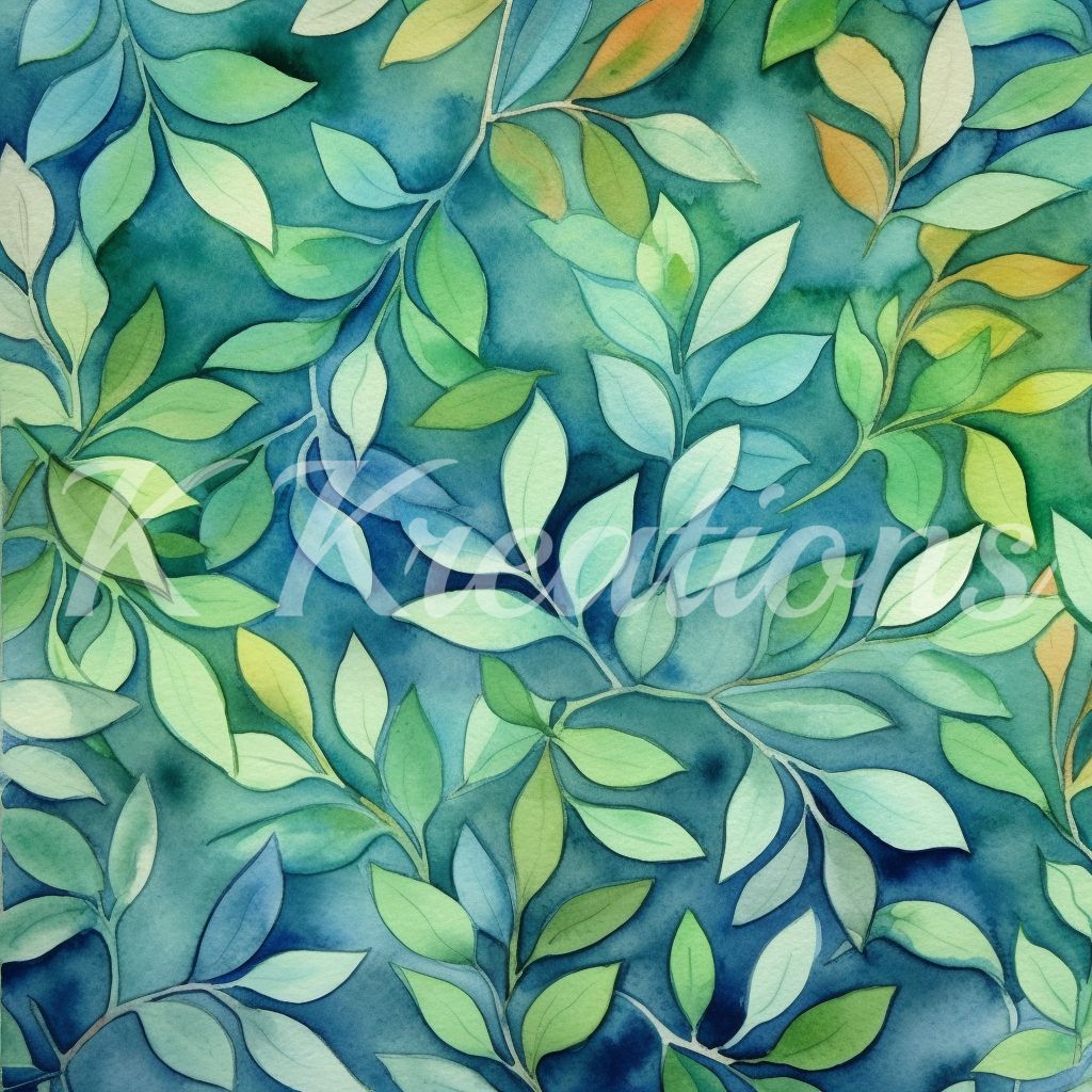 watercolor foliage
