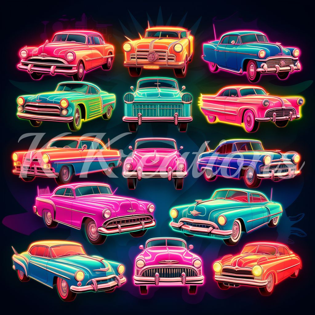 neon Classic Cars