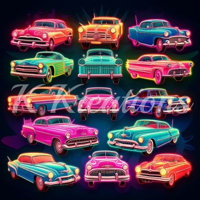 neon Classic Cars