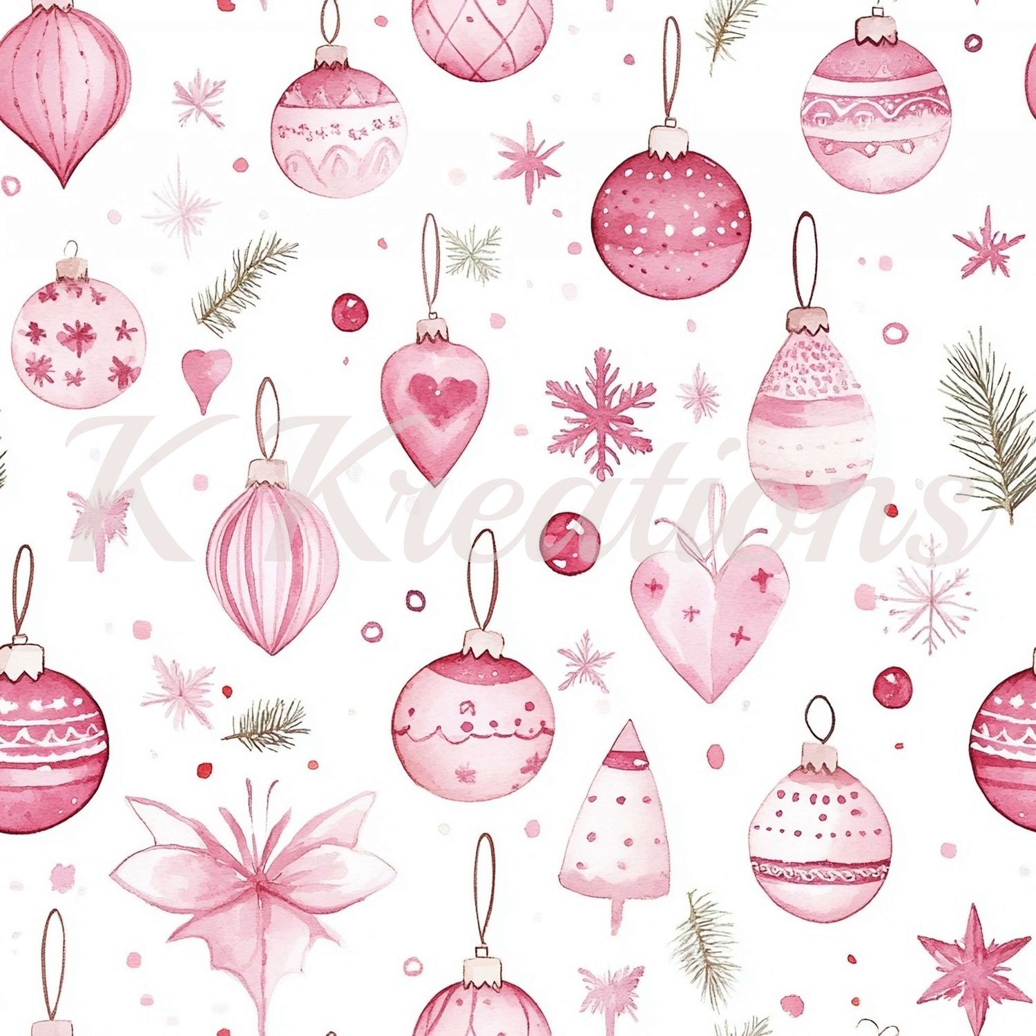 Pink Christmas Ornaments