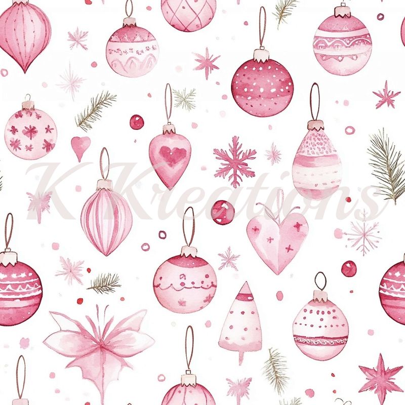 Pink Christmas Ornaments