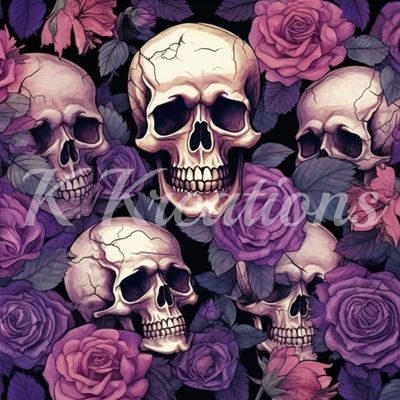 Purple Roses and Skulls