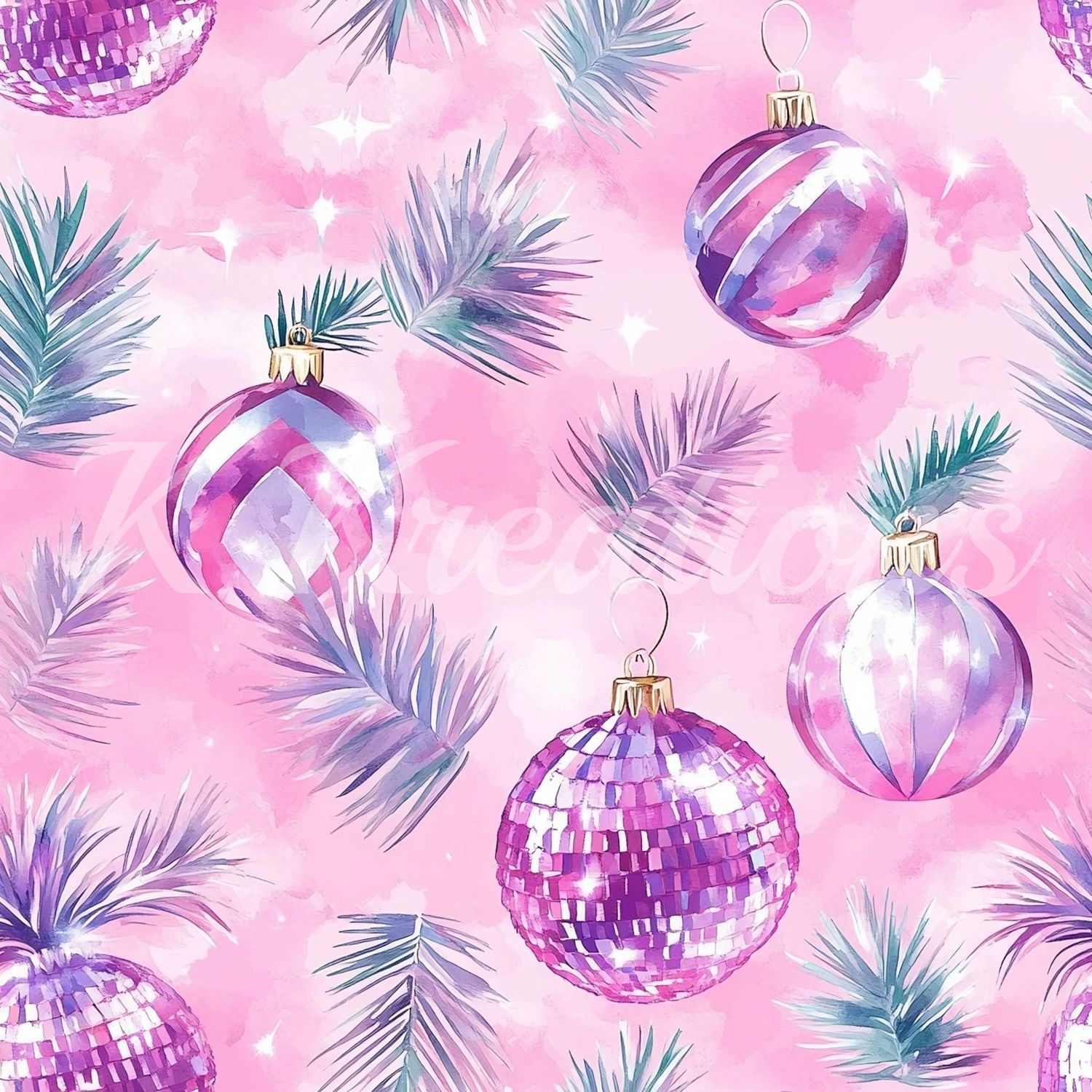 Pink Christmas Ornaments