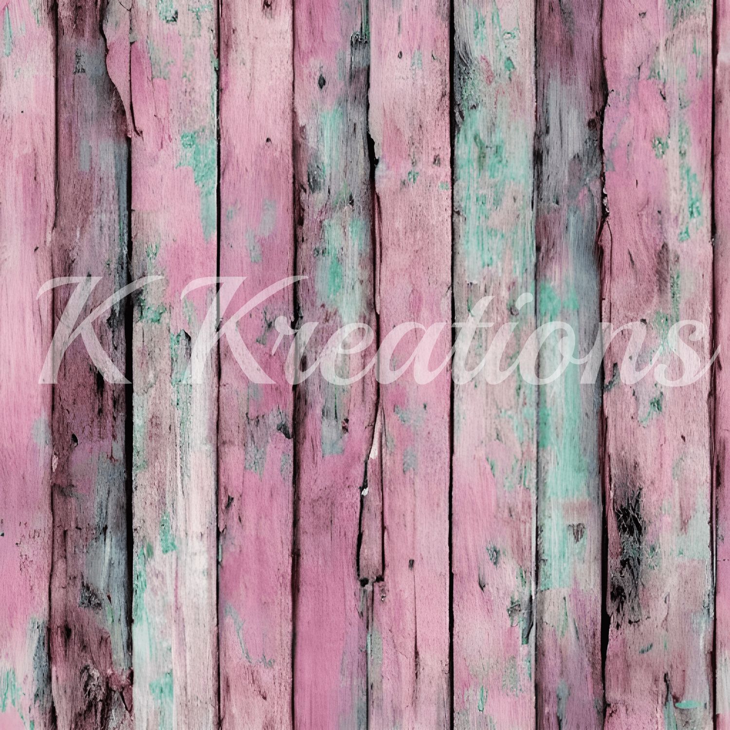 Pink Distressed Wood Panel