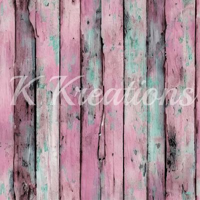 Pink Distressed Wood Panel