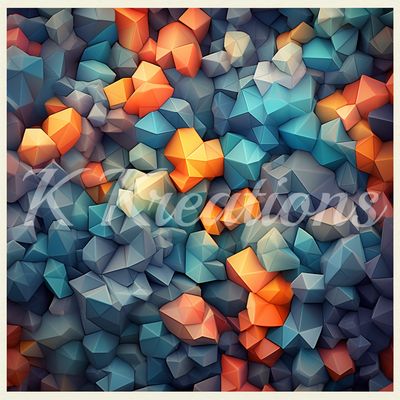 Orange and Blue Abstract