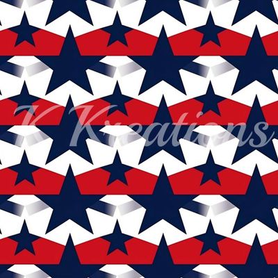 Blue Stars with Red, White Stripes