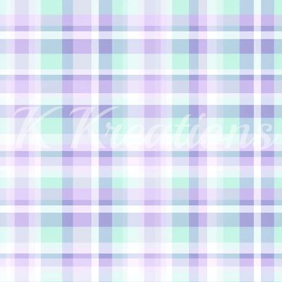 Pastel Mint and Lavender Plaid