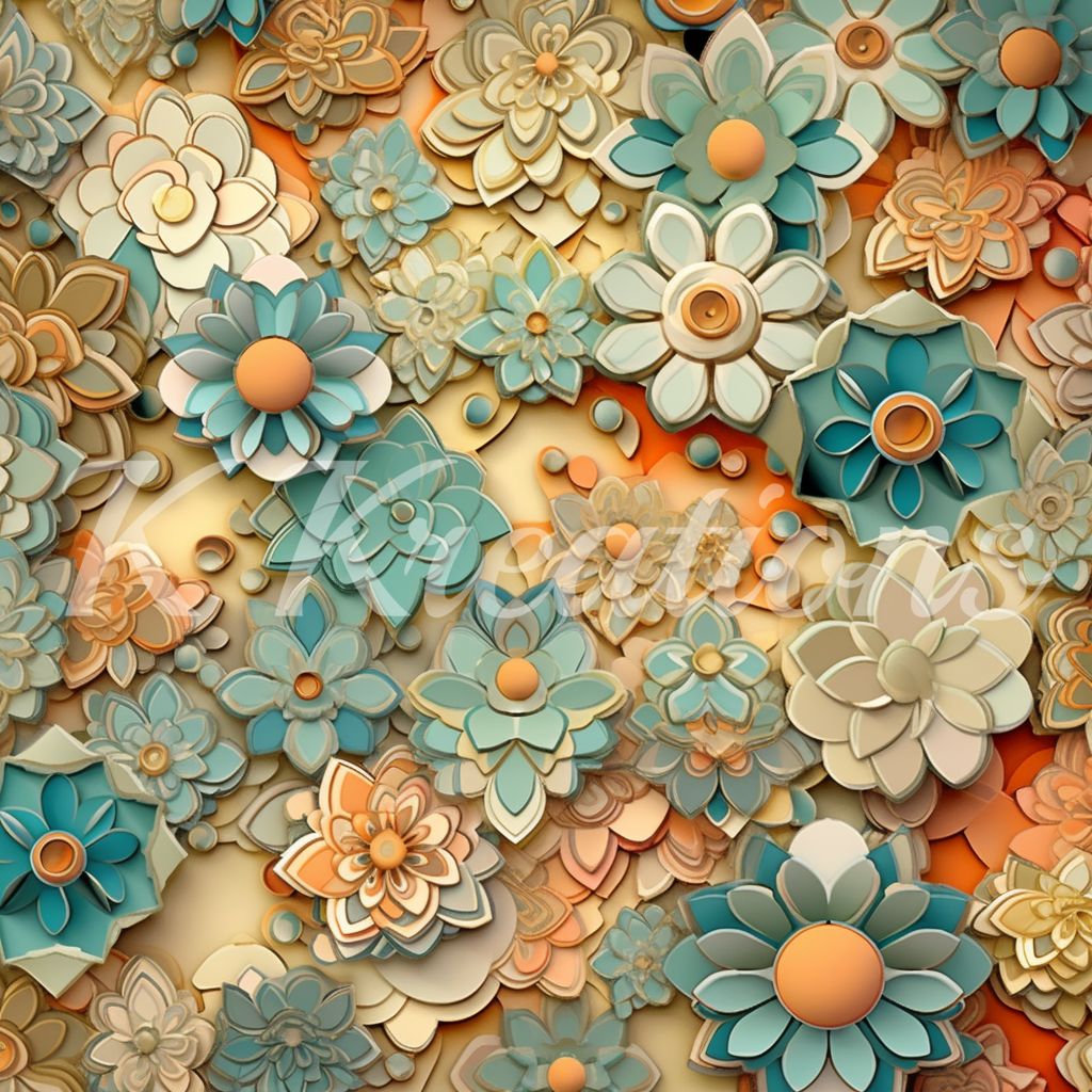 Blue Various Floral
