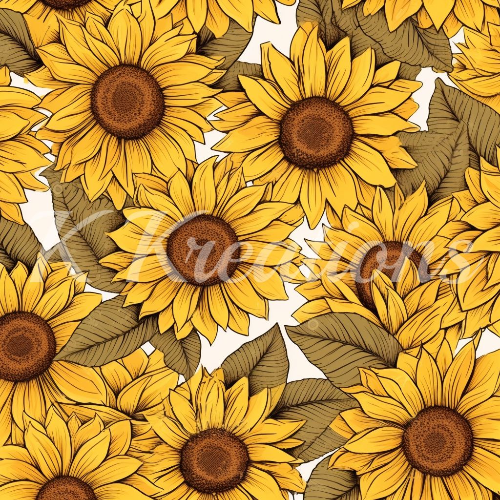 Sunflowers White Background