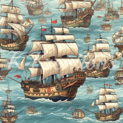 Ships on Open Sea