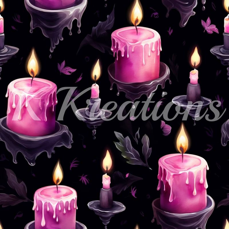 Pink Waxed Candles