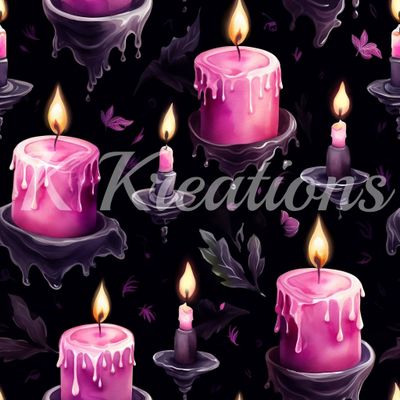 Pink Waxed Candles