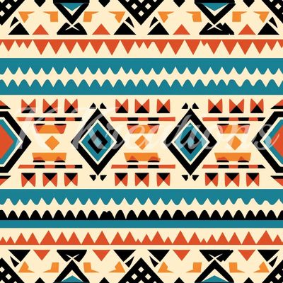 Teal and Orange Tribal