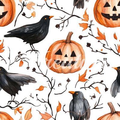 Jack-o-Lanterns and Crows